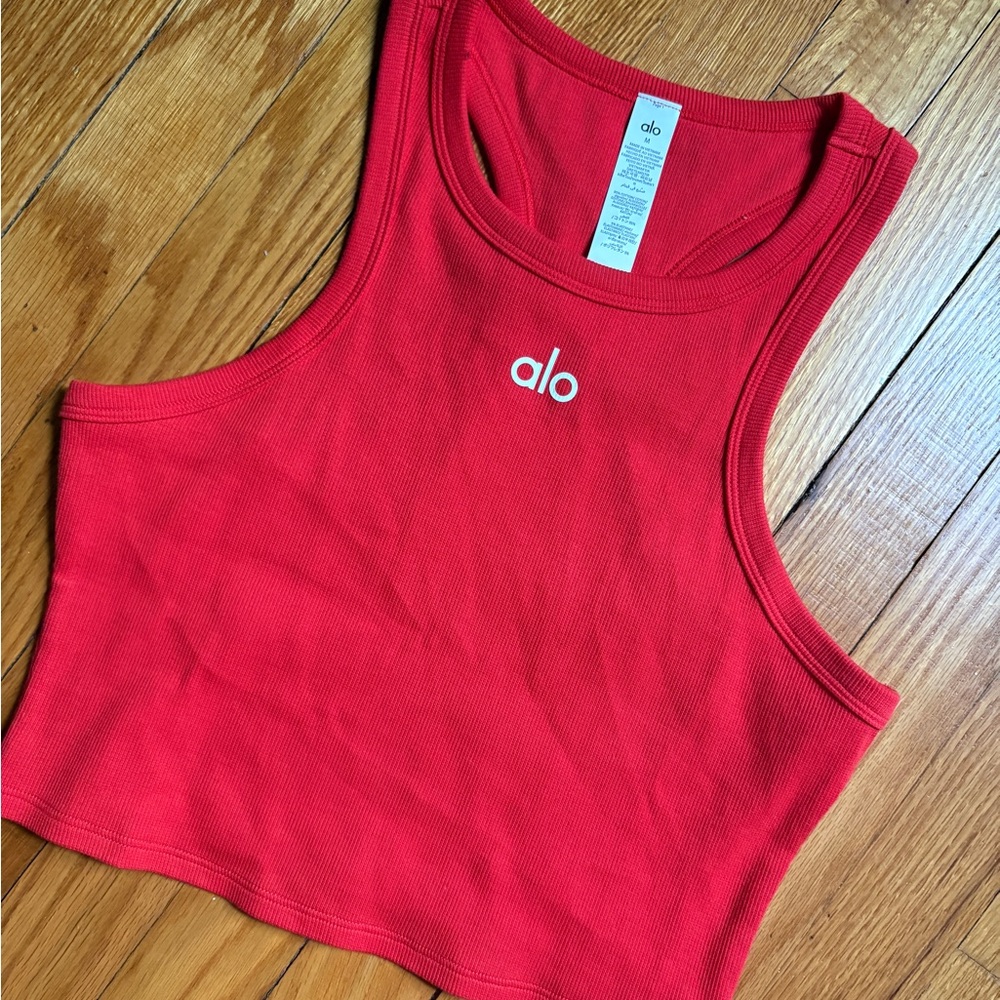 ALO Yoga Vibrant Red Crop Top